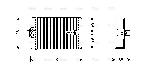 AVA Cabin Heater Core MSA6250