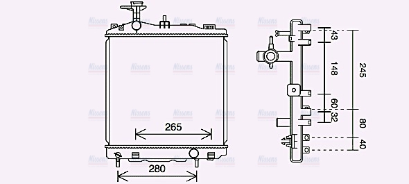 AVA Coolant Radiator MT2265