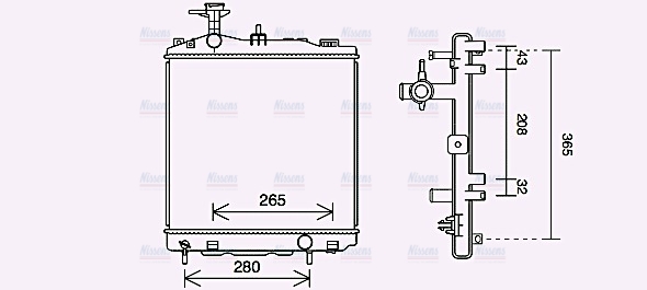 AVA Coolant Radiator MT2266