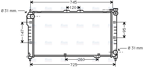 AVA Coolant Radiator MZ2101