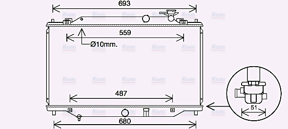 AVA Coolant Radiator MZ2269