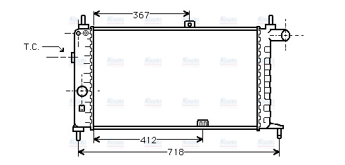 AVA Coolant Radiator OL2064