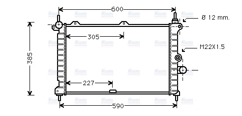 AVA Coolant Radiator OL2266