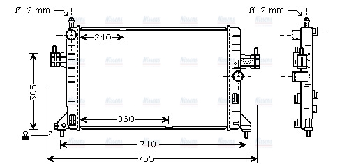 AVA Coolant Radiator OL2305