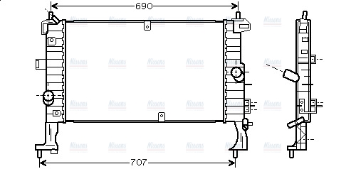 AVA Coolant Radiator OL2346