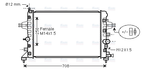 AVA Coolant Radiator OL2482