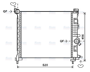 AVA Coolant Radiator OL2561