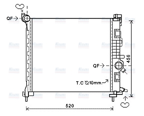 AVA Coolant Radiator OL2562