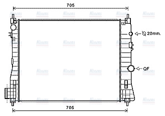 AVA Coolant Radiator OL2665