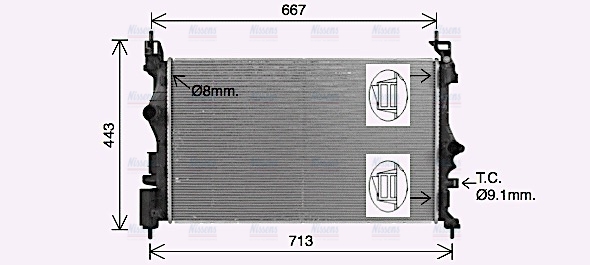 AVA Coolant Radiator OL2699