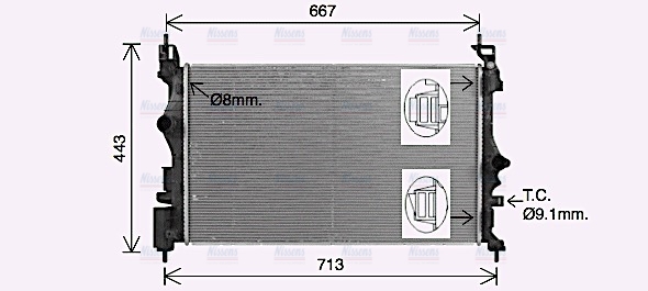 AVA Coolant Radiator OL2700