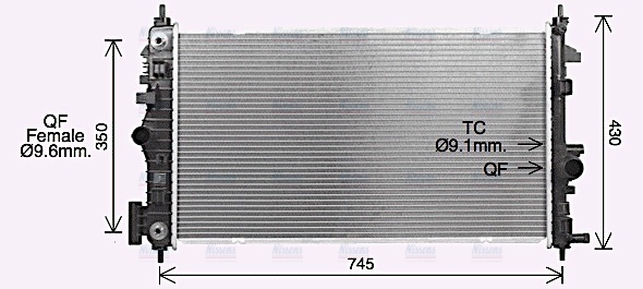 AVA Coolant Radiator OL2726