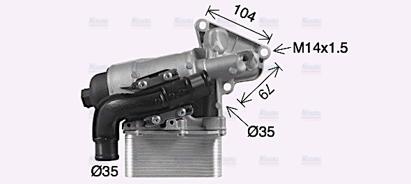AVA Oil Cooler & Filter Housing OL3710H