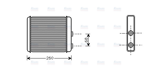 AVA Cabin Heater Core OL6259