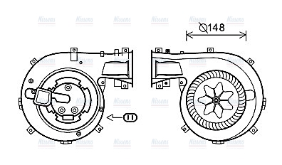 AVA Cabin Fan Blower Motor OL8618