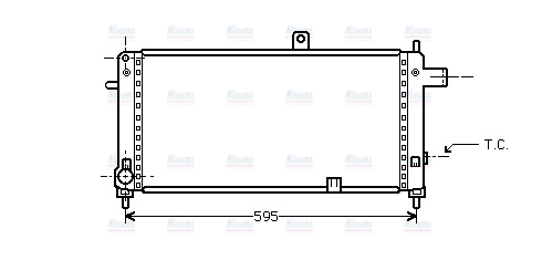 AVA Coolant Radiator OLA2054