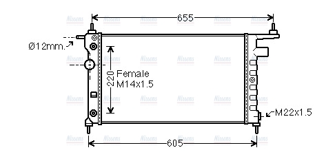 AVA Coolant Radiator OLA2184