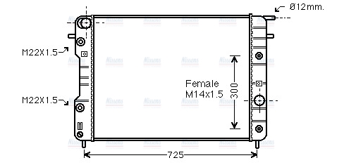 AVA Coolant Radiator OLA2202