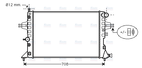 AVA Coolant Radiator OLA2254
