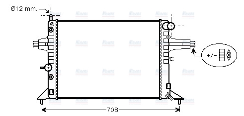 AVA Coolant Radiator OLA2256