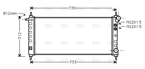 AVA Coolant Radiator OLA2263