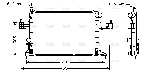 AVA Coolant Radiator OLA2304
