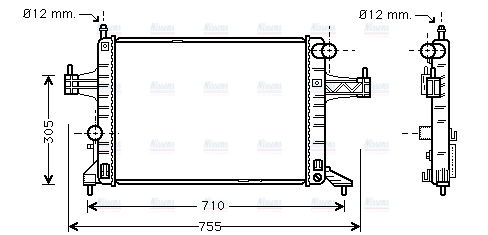 AVA Coolant Radiator OLA2306