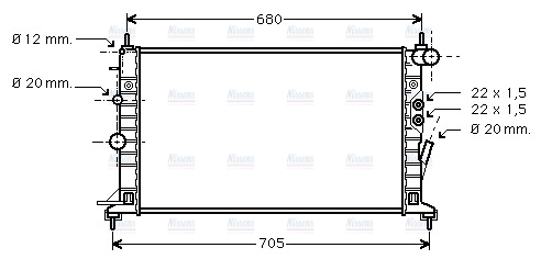 AVA Coolant Radiator OLA2359