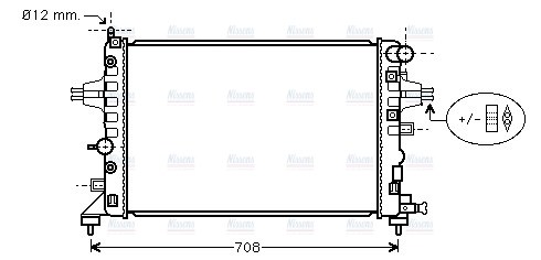AVA Coolant Radiator OLA2362