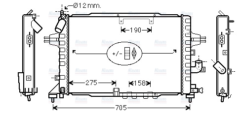 AVA Coolant Radiator OLA2365