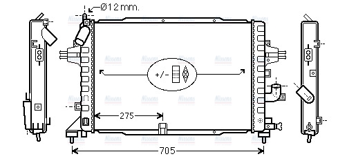 AVA Coolant Radiator OLA2383