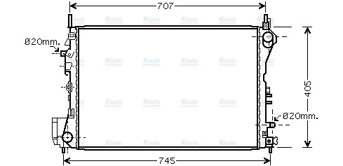 AVA Coolant Radiator OLA2395