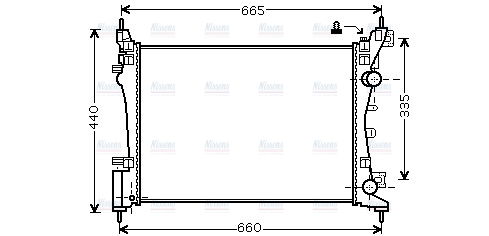 AVA Coolant Radiator OLA2408