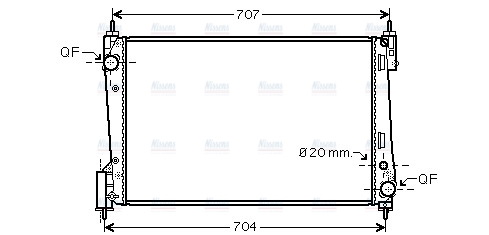 AVA Coolant Radiator OLA2423