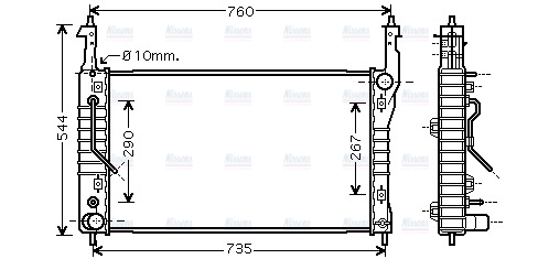 AVA Coolant Radiator OLA2424