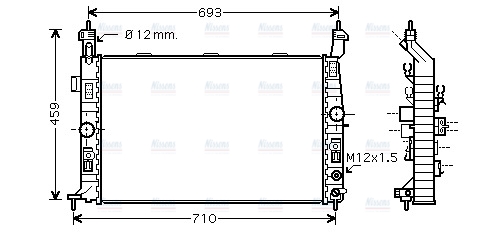 AVA Coolant Radiator OLA2431