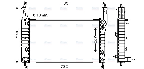 AVA Coolant Radiator OLA2432