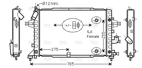 AVA Coolant Radiator OLA2467