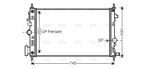 AVA Coolant Radiator OLA2473
