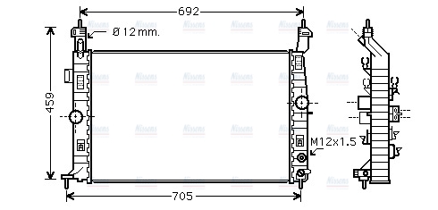 AVA Coolant Radiator OLA2582
