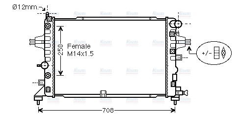 AVA Coolant Radiator OLA2625