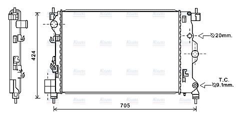 AVA Coolant Radiator OLA2666