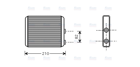 AVA Cabin Heater Core OLA6353