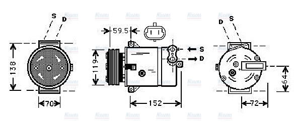 AVA Aircon Compressor OLAK279
