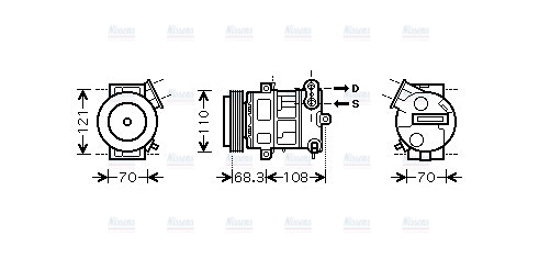 AVA Aircon Compressor OLAK418