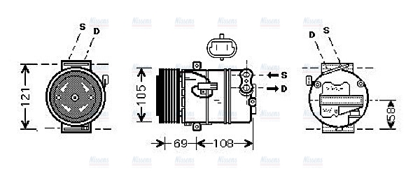 AVA Aircon Compressor OLAK438