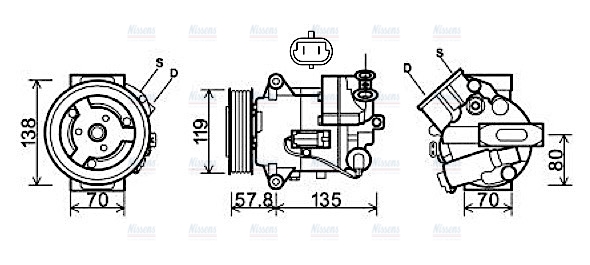 AVA Aircon Compressor OLAK496