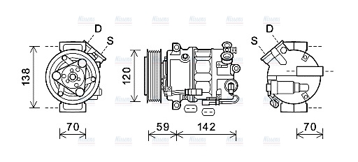 AVA Aircon Compressor OLK577