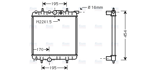 AVA Coolant Radiator PE2243