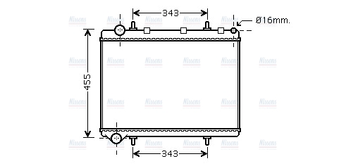 AVA Coolant Radiator PE2259